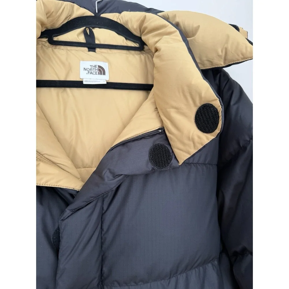The North Face Men‎ L 77 Brooks Range 600 Down Fill Parka Coat Black Tan Jacket